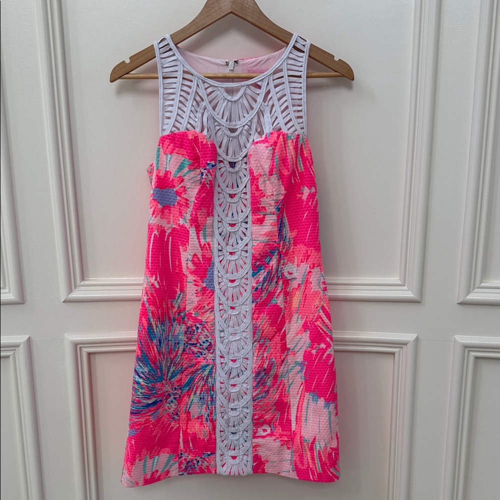Lilly Pulitzer Pink and Blue Patterned Dress